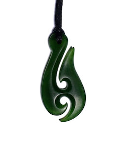 Jade Matt Hook Pendant 38mm