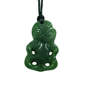 Jade Tiki Pendant 30mm