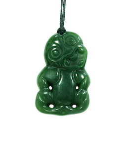 Jade Tiki Pendant 40mm