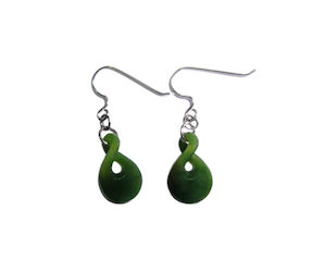 Jade Single Twist Earrings 19mm