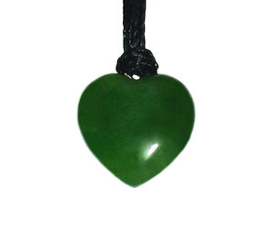 Jade Heart Pendant 15mm