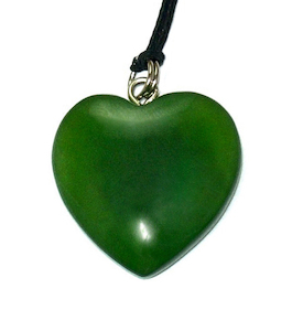 Jade Heart Pendant 20mm