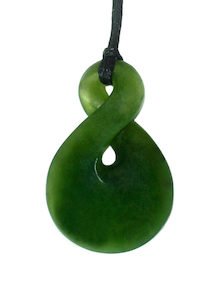 Jade Single Twist Pendant 32mm