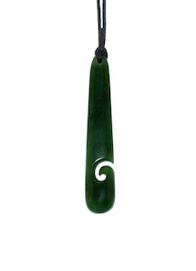 Jade Koru/drop Pendant 55mm