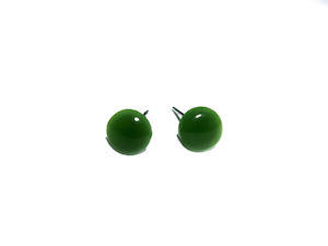 Jade Round Stud Earrings 8mm