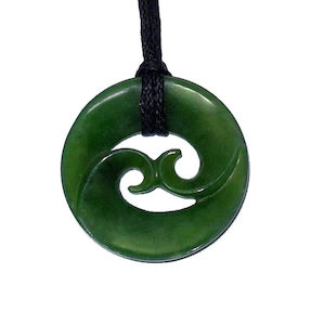 Jade Double Koru Pendant 25mm