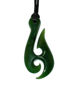 Jade Hook Pendant 38mm