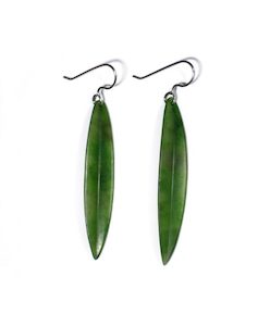 Jade Leaf Earrings 54mm