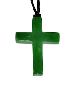 Jade Cross Pendant 35mm