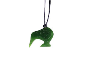 Jade Flat Kiwi Pendant 25mm