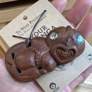 Wood Carved Necklace: Your Taonga Wood Carving Hei Tiki Necklace