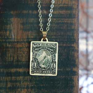 Latest Arrivals: Aoraki Mt Cook – 1898 Pictorial Stamp Necklace