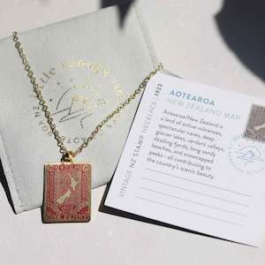 Latest Arrivals: Aotearoa Map – 1923 Pictorial Stamp Necklace