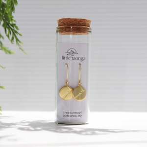 Round New Zealand/Aotearoa Map Pendant Earrings