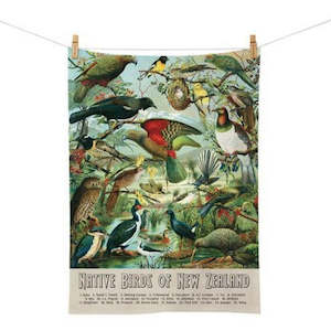 Native Bird of New Zealand Tea Towel