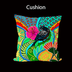 Nz Artist Collections: Huia/Tui Cushion Cover