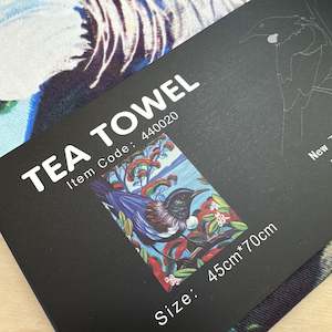 Nz Artist Collections: Beach Tui Tea Towel