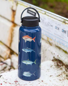 Fathers Day Gifts: Fishing Club Drink Bottle - 1L Straw Bottle