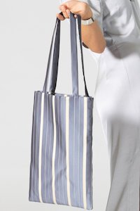 Fashion design: Striped Satin Tote