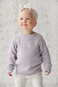 Knitwear: Audrey Knitted Jumper - Starling Goldie Bouquet