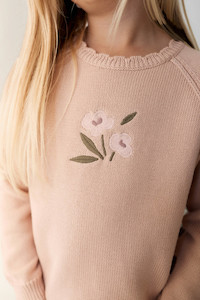 Knitwear: Audrey Knitted Jumper - Dusky Rose Petite Goldie