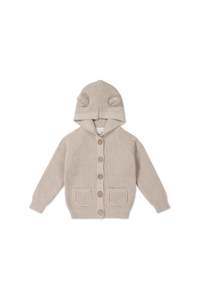 Humphrey Knitted Cardigan - Sand Marle Fleck