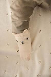 George Bear Ankle Sock - Egret