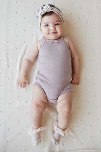 Organic Cotton Modal Singlet Bodysuit - Tulip Marle