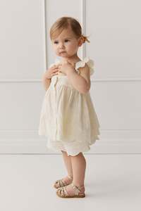 Tops: Organic Cotton Muslin Anja Top - Parchment