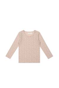 Organic Cotton Long Sleeve Top - Amber Rose