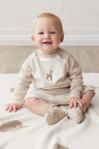 Organic Cotton Tao Sweatshirt - Fable Deer Cloud