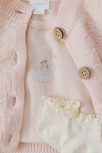 Tops: Pima Cotton Aude Oversized Tee - Ballet Pink Fairy