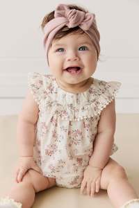 Playsuits Rompers: Organic Cotton Annabella Romper - Selena Blush