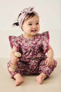 Organic Cotton Martha Playsuit - Garden Print