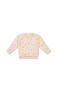 Organic Cotton Bobbie Sweatshirt - Petite Fleur Soft Peony