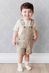 Overalls: Chase Short Overall - Cashew/Moonstone