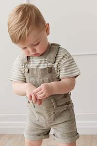 Overalls: Chase Short Cord Overall - Moss