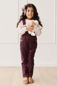 Overalls: Jordie Cord Overall - Blackberry