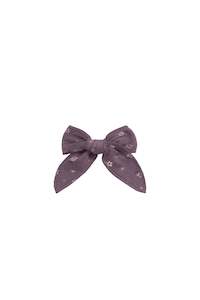 New: Organic Cotton Bow - Goldie Huckleberry Large