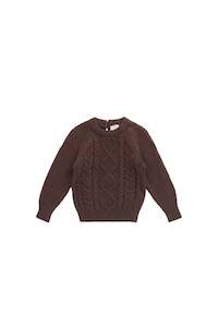 Knitwear: Carter Jumper - Toasted Brown Marle