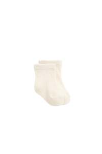 Bow Pointelle Ankle Socks - Milk