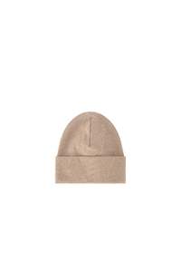 Organic Cotton Fine Rib Lennon Beanie - Sable Marle