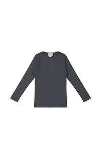 Organic Cotton Modal Long Sleeve Top - Icelandic Marle