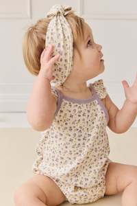 Playsuits Rompers: Organic Cotton Prarie Playsuit - Blueberry Field Raindrops