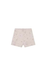 Organic Cotton Fine Rib Elisa Bike Short - Petite Fleur Violet