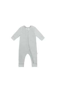 Organic Cotton Gracelyn Zip Onepiece - Mineral