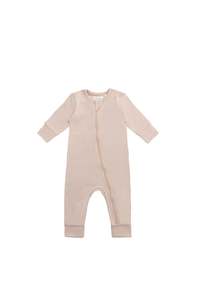 Organic Cotton Gracelyn Zip Onepiece - Blushing Berry