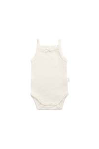 Organic Cotton Bridget Singlet Bodysuit - Buttermilk