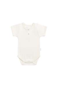 New: Organic Cotton Benny Tee Bodysuit - Buttermilk