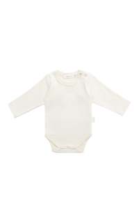 Organic Cotton Elora Long Sleeve Bodysuit - Buttermilk